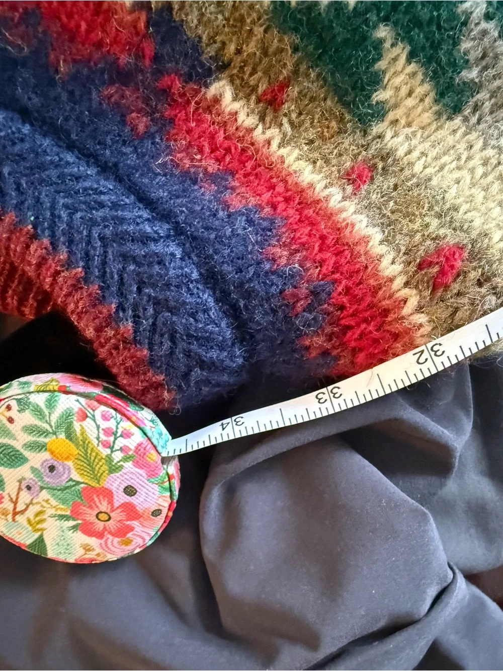Woolrich Navy Multicolor Fair Isle Wool Sweater